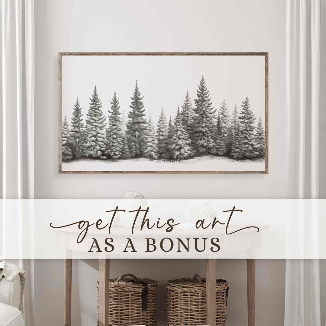 Christmas TV Art, Festive Snowy Winter Art - Image 2