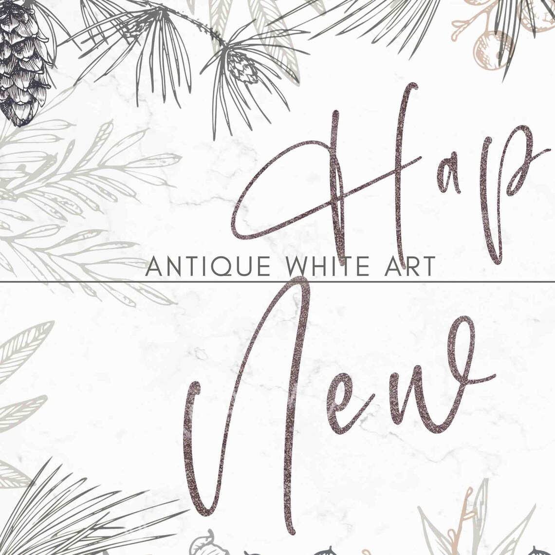 Happy New Year TV Art, Farmhouse Holiday Decor - Image 4