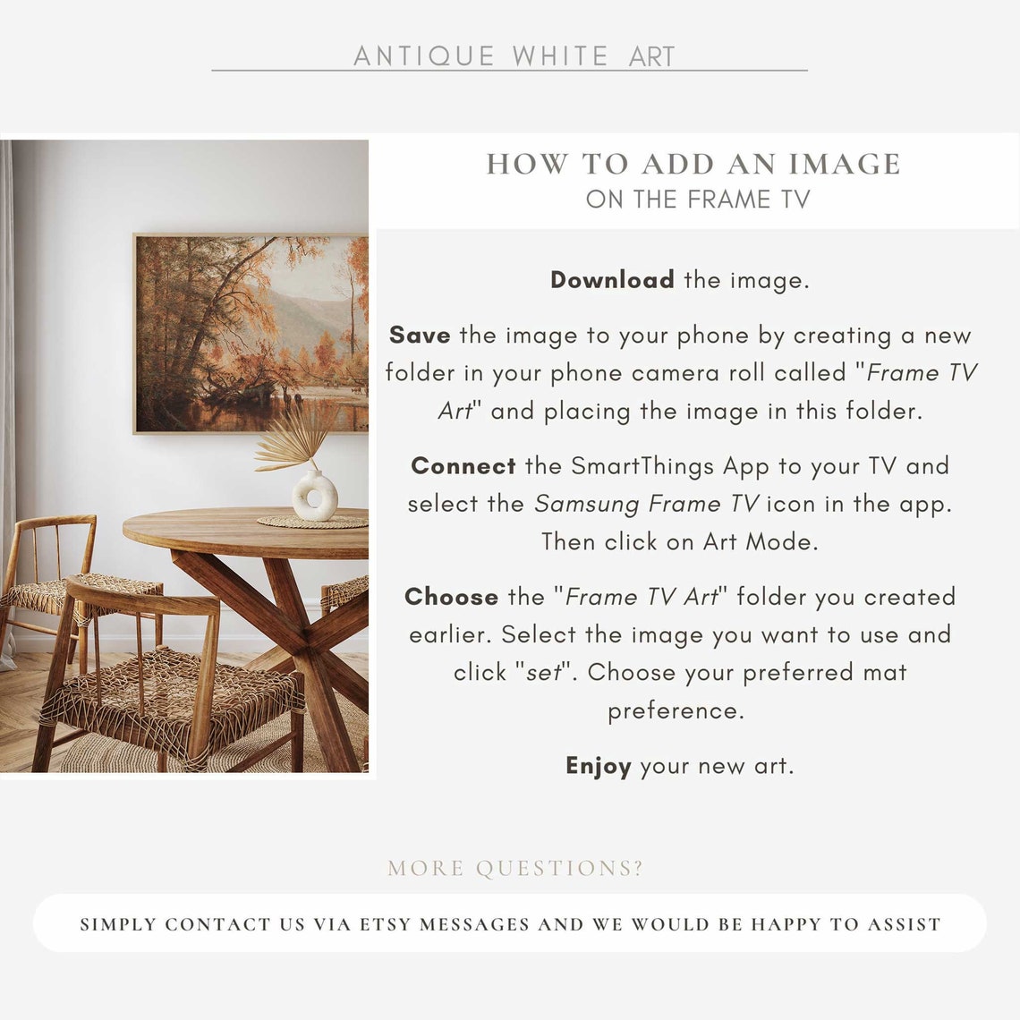 Autumn Fall Landscape Vintage Art Print - Image 3