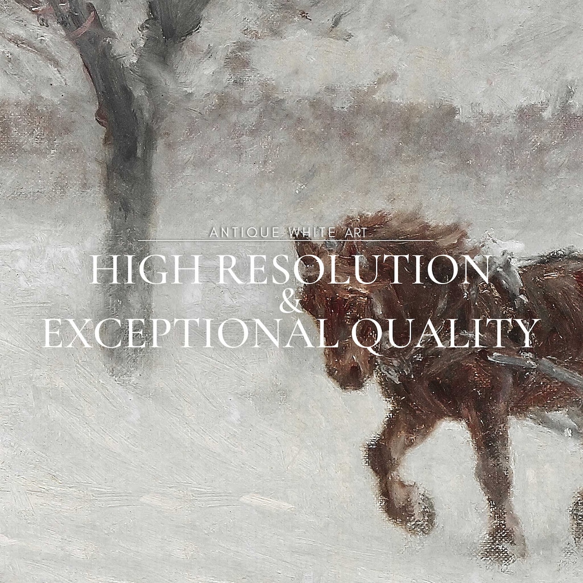 Country Winter Sleigh Ride Vintage Holiday Poster - Image 2