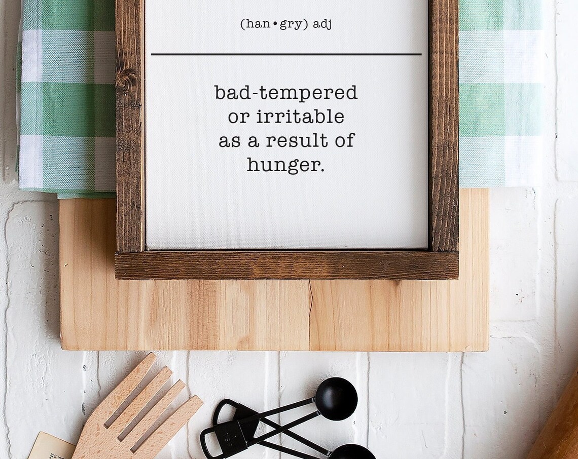 Hangry Definition Sign, Funny Kitchen Art Print - Image 3