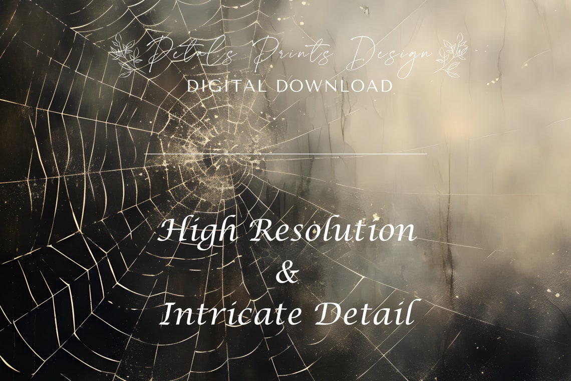 Spider Web Dark Smoky Background Gothic Vintage Halloween Poster - Image 4