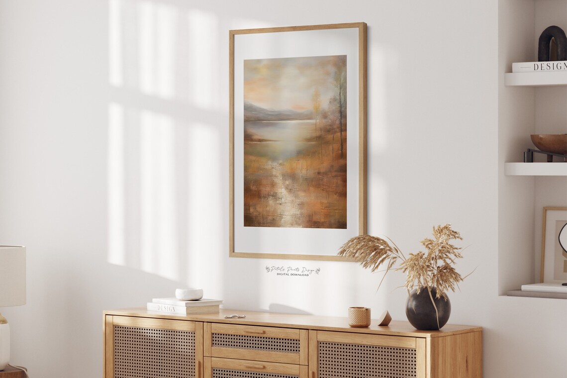 Rustic Fall Landscape Art Print, Vintage Autumn - Image 2
