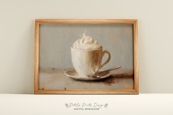 Vintage Christmas Cocoa Still Life Art Print