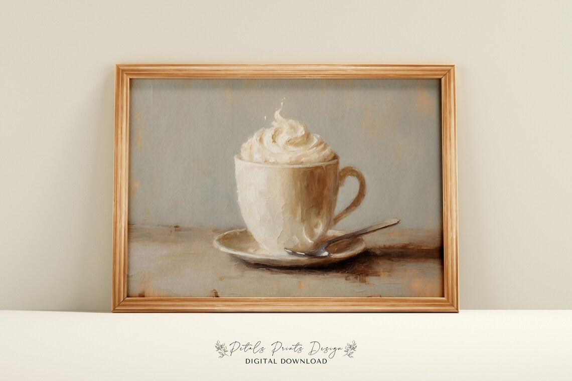 Vintage Christmas Cocoa Still Life Art Print