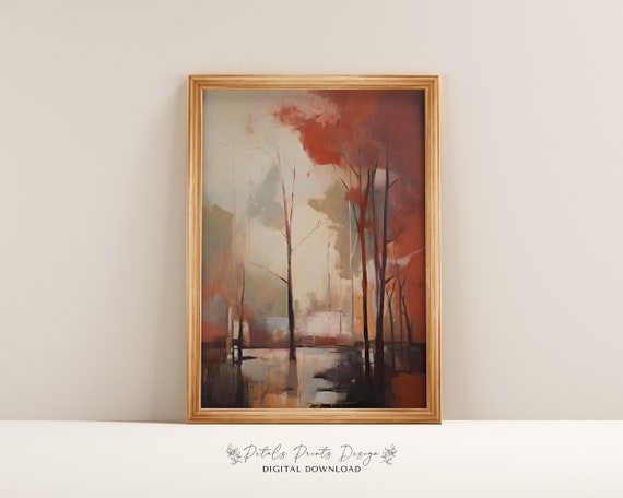 Modern Vintage Abstract Textured Wall Art Neutral Textured Art Prints Painting Artistic Art Print 2024