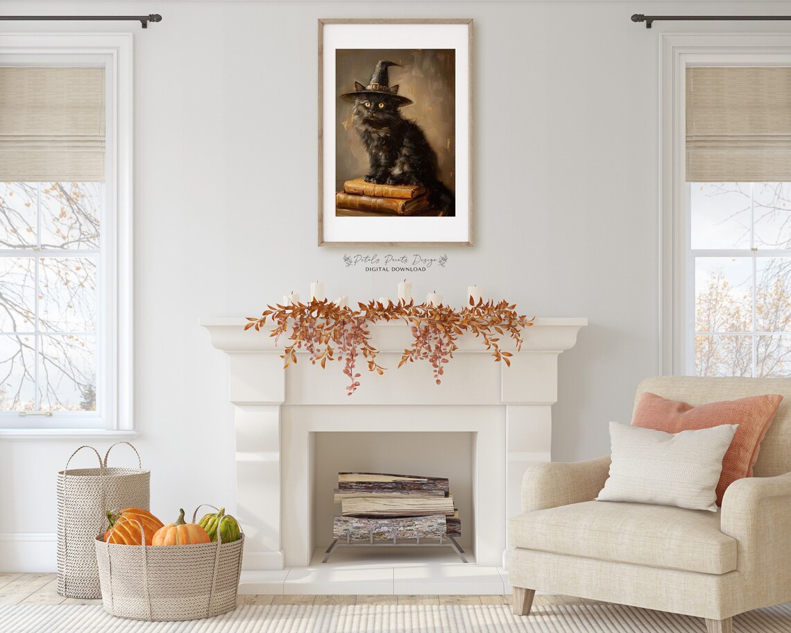 Witchy Decor Halloween Wall Art, Vintage Style Print - Image 2