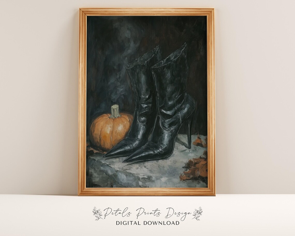 Witchy Decor Vintage Halloween Poster Print