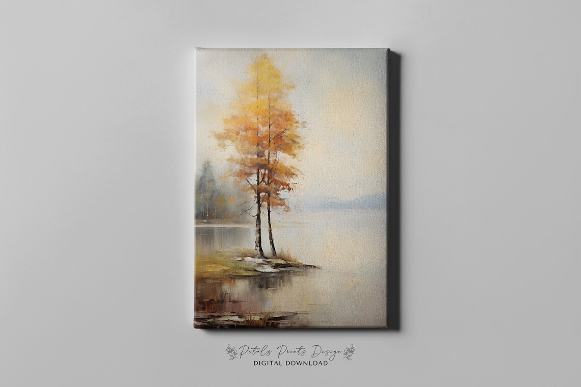 Rustic Fall Landscape, Vintage Autumn Farmhouse Print - Image 3