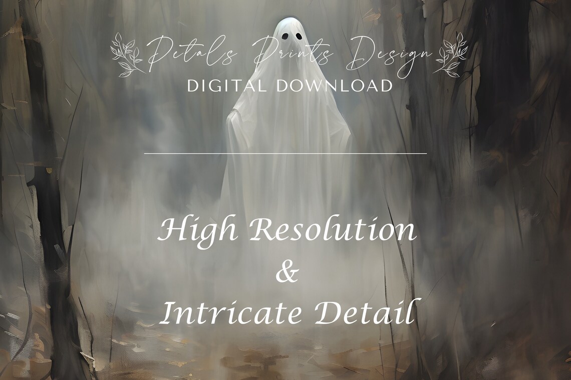 Halloween Ghost Vintage Style Wall Art Print - Image 4