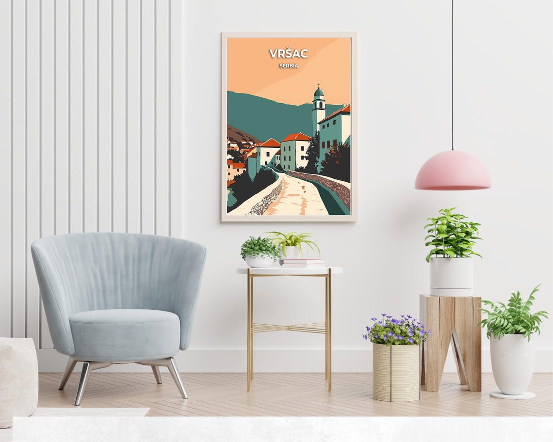 Vrac Tower Travel Print Wall Art Vrac Serbia City Print Vrac Tower Travel Gift Vrac Tower Poster Travel Gift - Image 2