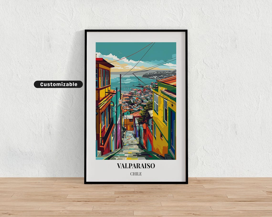 Valparaso Chile Travel Poster Custom Wall Art