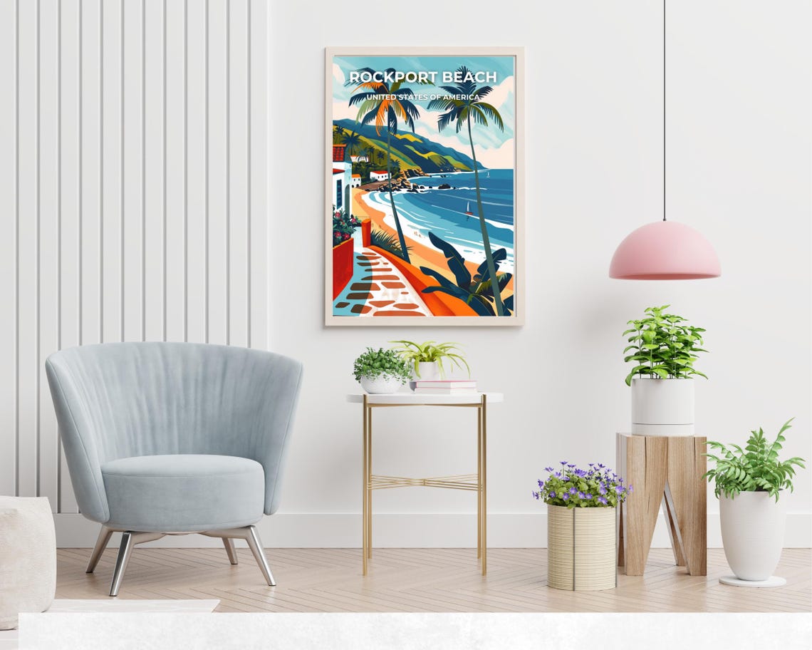 Rockport Beach Travel Print Wall Art Rockport Beach Texas City Print Rockport Beach Travel Gift Rockport Beach City Poster Travel Gift - Image 2