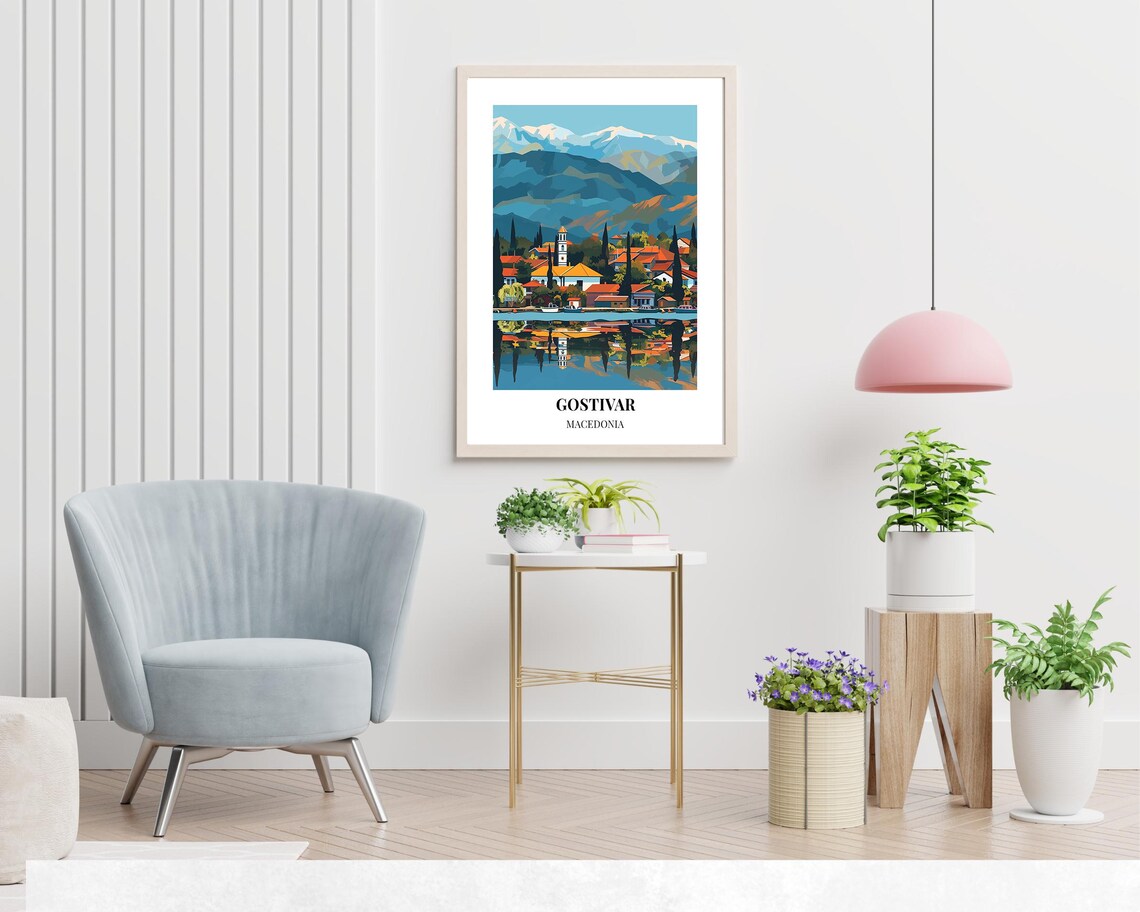Gostivar Travel Print Wall Art Gostivar Macedonia City Print Gostivar Travel Gift Gostivar City Poster Travel Gift - Image 2