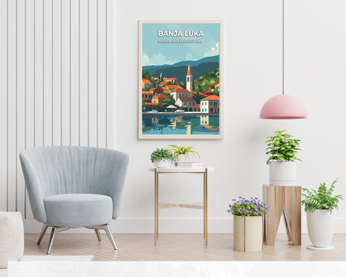 Banja Luka Bosnia And Herzegovina City Print Kastel Fortress Travel Gift Kastel Fortress Poster - Image 2