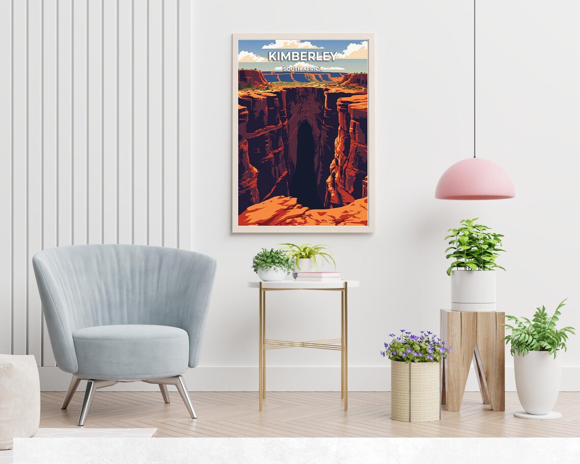 Kimberley South Africa Big Hole Canyon Diamond Mine Travel Poster - Image 2