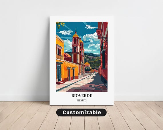 Rioverde Mexico Travel Canvas Poster Custom Wall Art