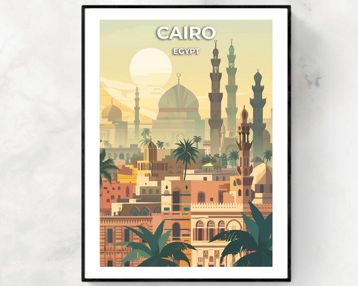 Cairo Egypt Travel Wall Art Poster Print
