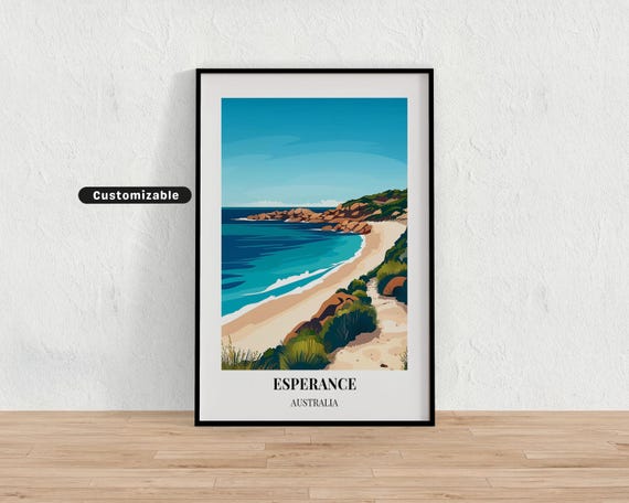 Esperance Australia Travel Poster Custom Wall Art