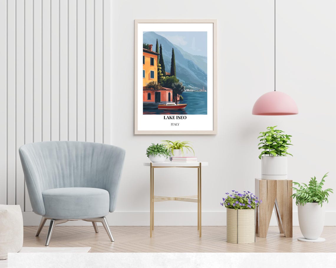 Lake Iseo Italy Travel Print Wall Art Lake Iseo Italy City Print Lake Iseo Italy Travel Gift Lake Iseo Italy Poster Travel Gift - Image 2