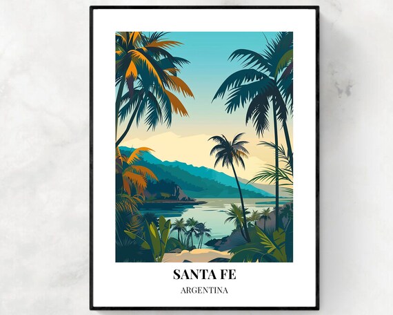 Santa Fe Argentina Quiet Tropical Cove Golden Hour Sunset Poster