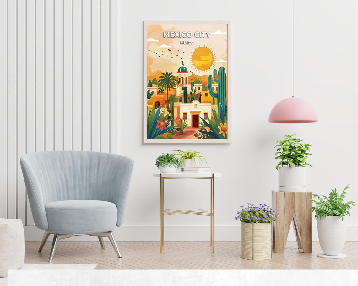 Mexico City Travel Print Wall Art Mexico City Mexico City Print Mexico City Travel Gift Mexico City City Poster - Image 2