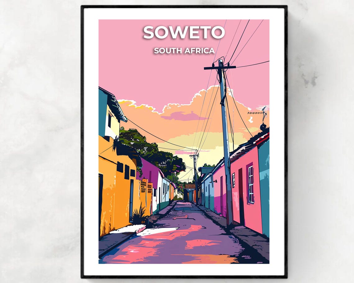Vilakazi Street Travel Print Wall Art Soweto South Africa City Print Vilakazi Street Travel Gift Vilakazi Street Poster Travel Gift