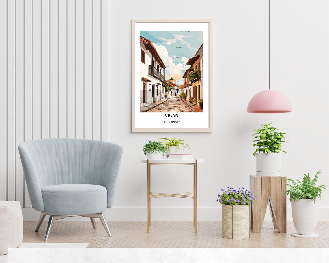 Calle Crisologo Travel Print Wall Art Vigan Philippines City Print Calle Crisologo Travel Gift Calle Crisologo Poster - Image 2