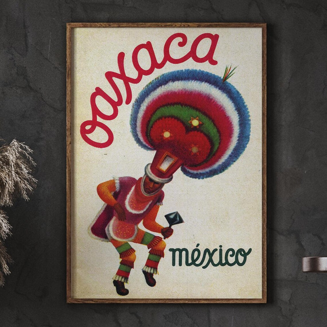 Iconic Mexico Travel Poster, Vintage Art Print