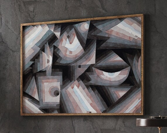 Paul Klee Exhibition Poster Crystal Gradation 1921 Gallery Abstract Art Cubism Home Wall Decor Print