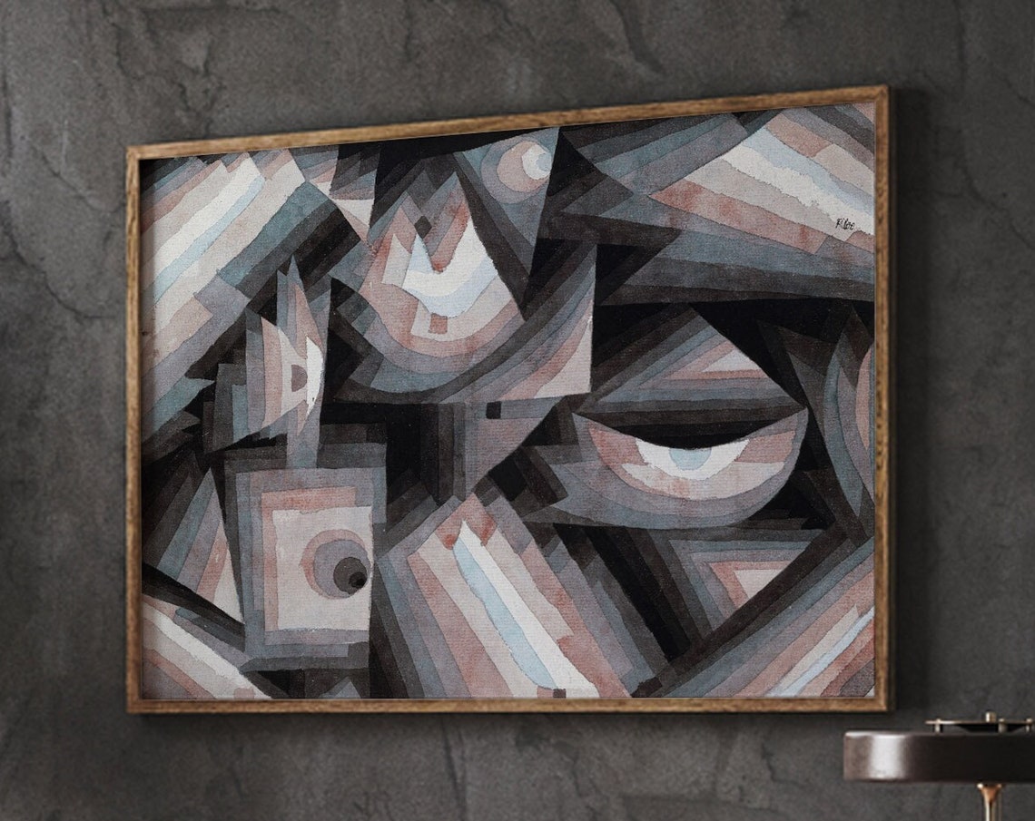 Paul Klee Exhibition Poster Crystal Gradation 1921 Gallery Abstract Art Cubism Home Wall Decor Print