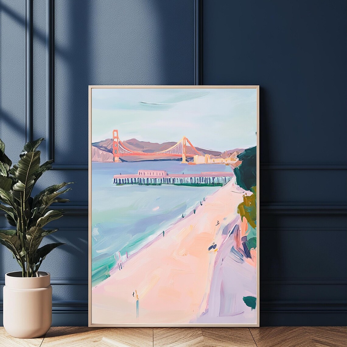 San Francisco Golden Gate Bridge Coastal Landscape Art Print - Image 3