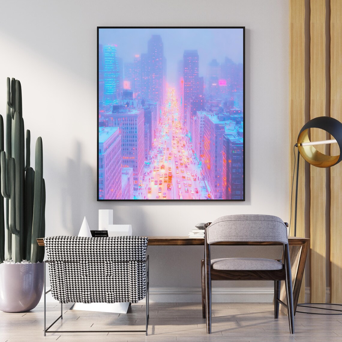 Neon Cityscape, Futuristic Winter New York City - Image 3