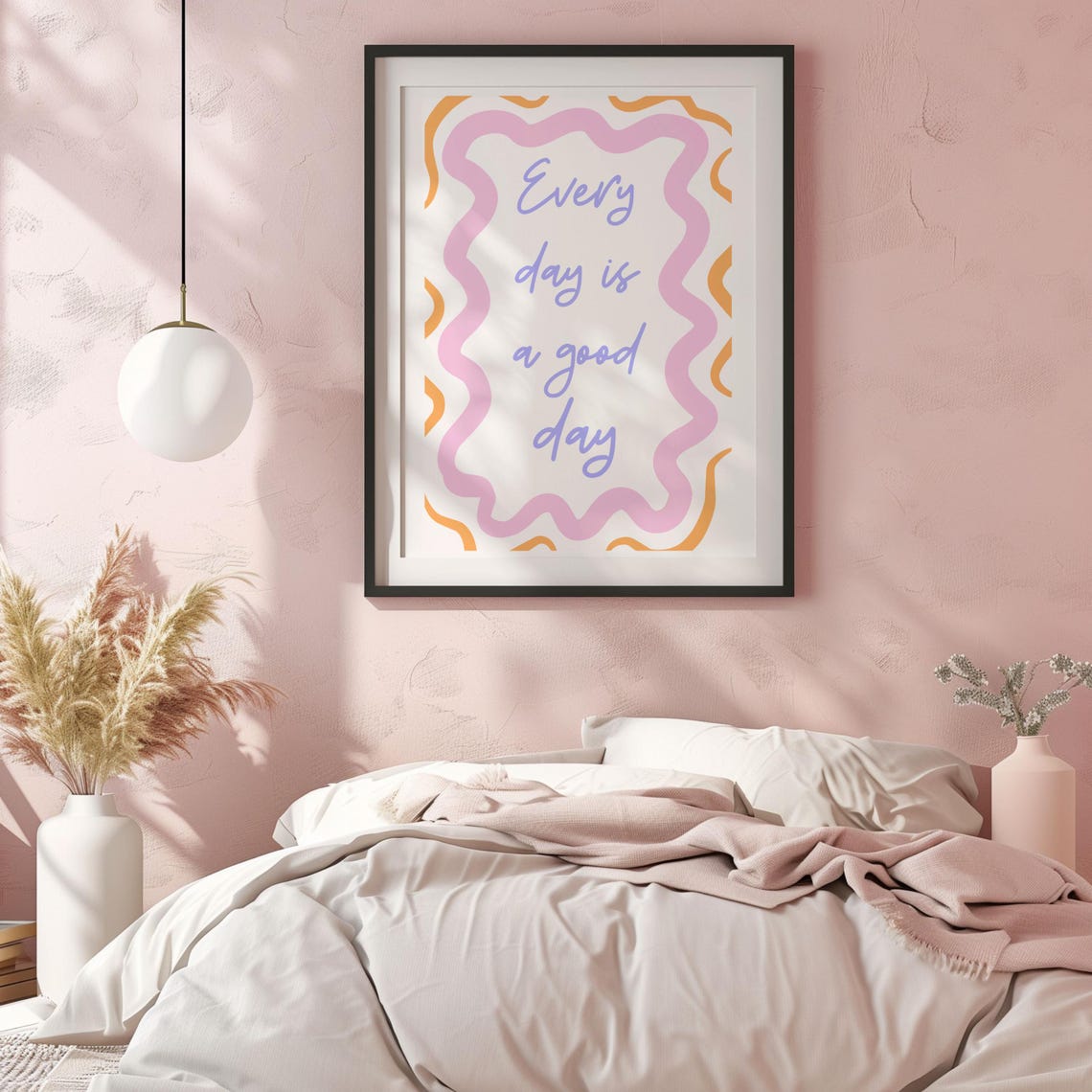 Every Day Is a Good Day Pastel Quote Poster with Wavy Border - Image 2