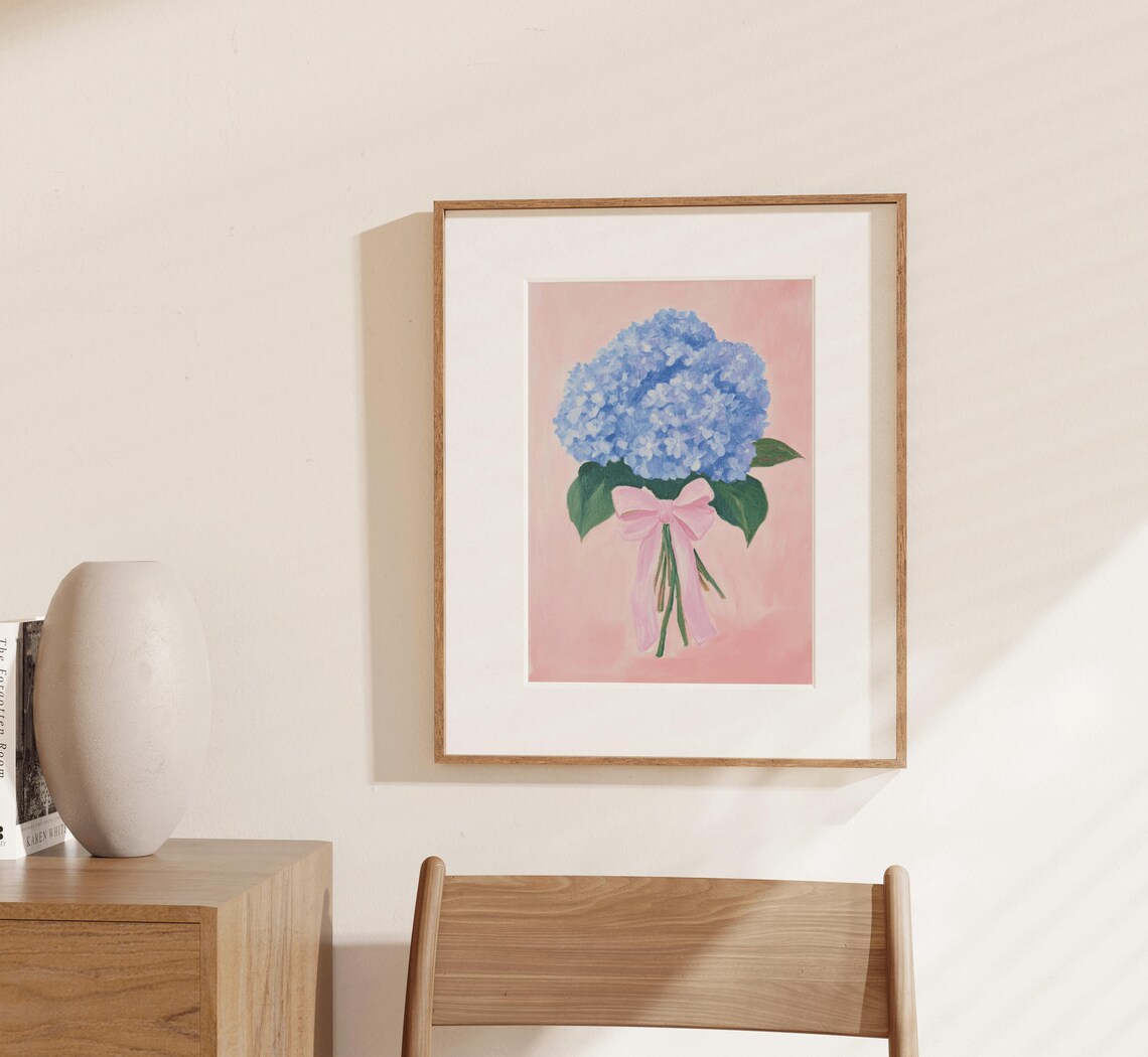 Hydrangea Spring Nursery Wall Art Print - Image 3