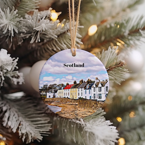 Scotland Coastal Village Harbor Houses Travel Gift Art Print