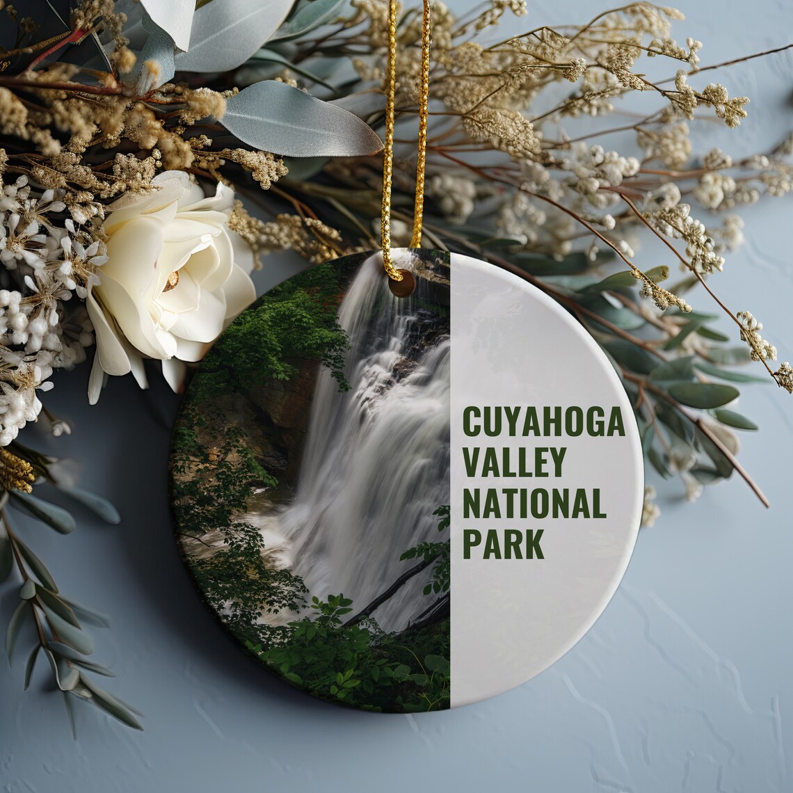 Cuyahoga Valley National Park Ohio Waterfall Hiking Travel Poster