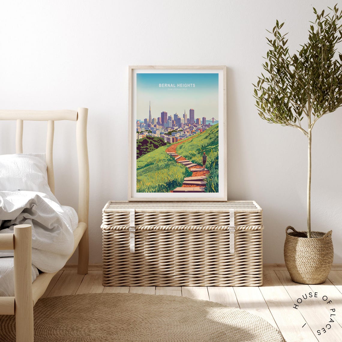 Bernal Heights San Francisco City Panorama Golden Gate Vista Poster - Image 2