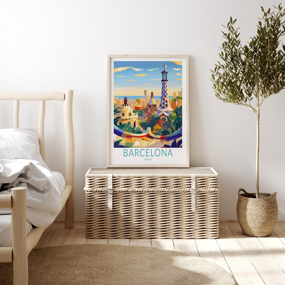 Barcelona City Travel Poster, Spain Travel Poster - Image 3