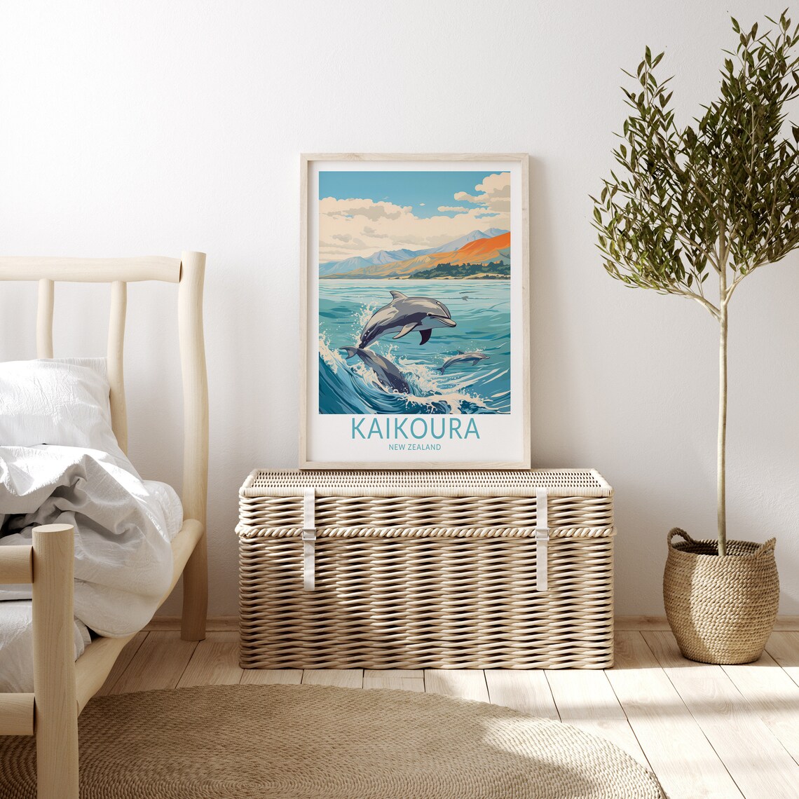 Kaikoura New Zealand Travel Poster, Wall Art Print - Image 3