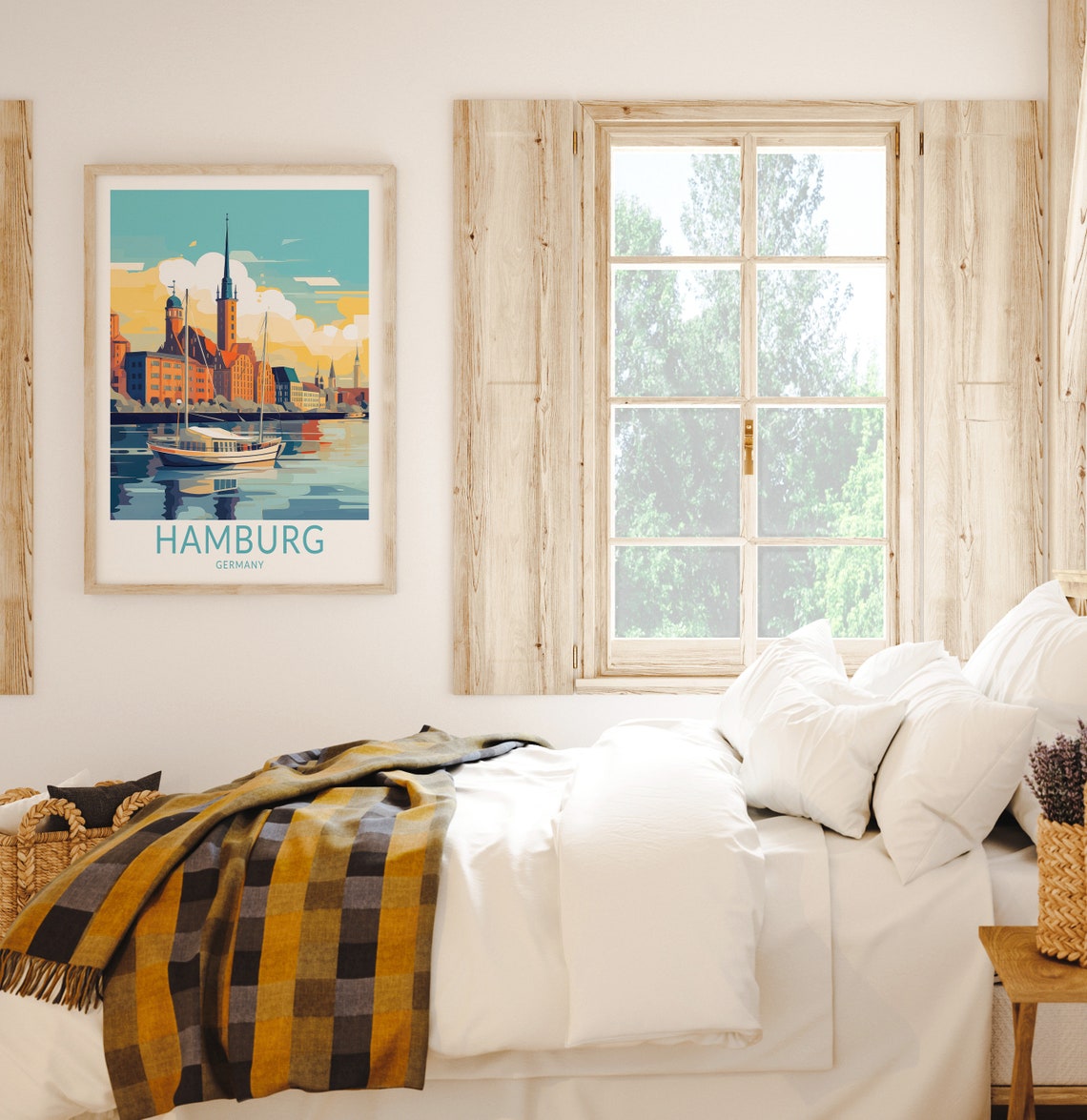 Hamburg Germany Travel Poster Wall Art Hamburg Germany Travel Poster Europe Travel Poster Germany Hamburg Traveler Home Dcor - Image 2