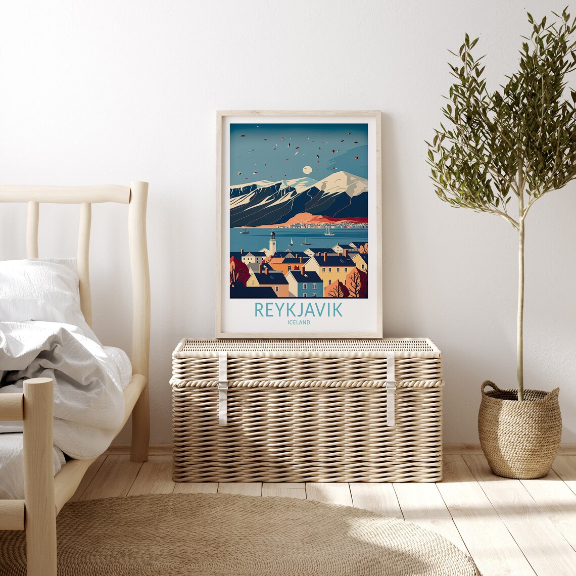 Reykjavik Travel Poster, Iceland Travel Art Print - Image 3