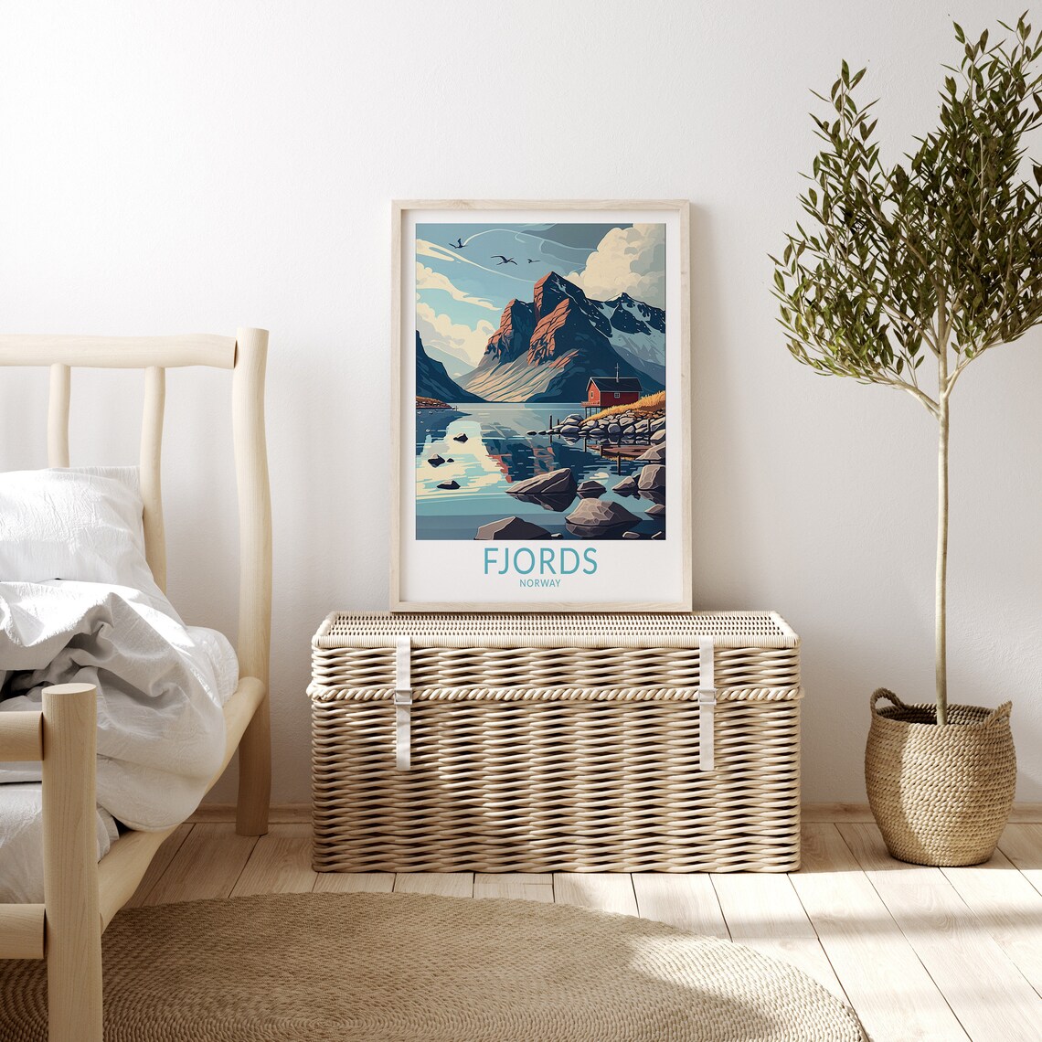 Fjords Norway Travel Poster, Norwegian Landscape - Image 3