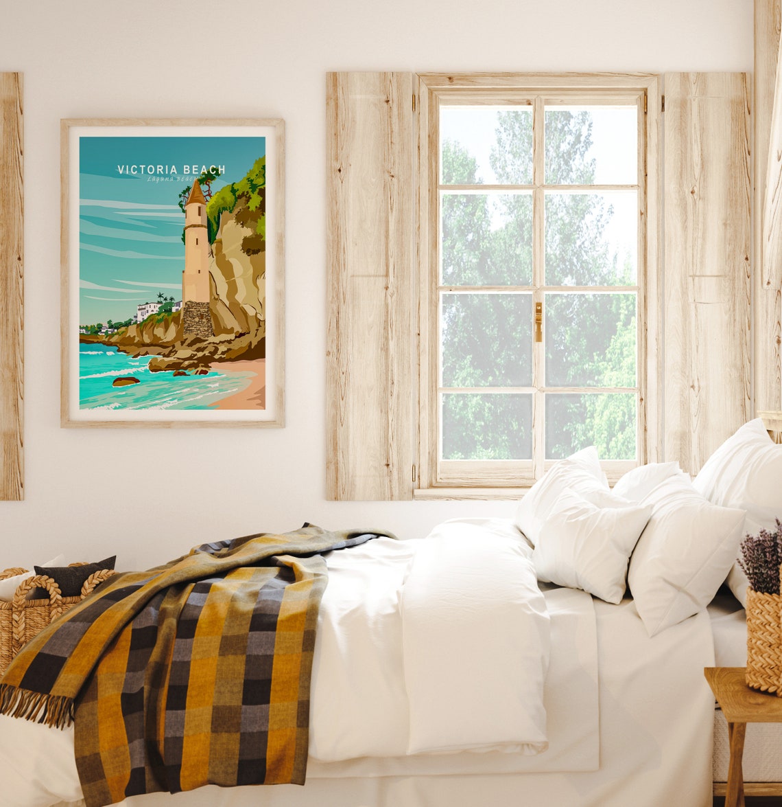 Laguna Victoria Beach California Travel Poster Laguna Victoria Beach Poster California Postcard Custom Travel Print Birthday Gifts - Image 2