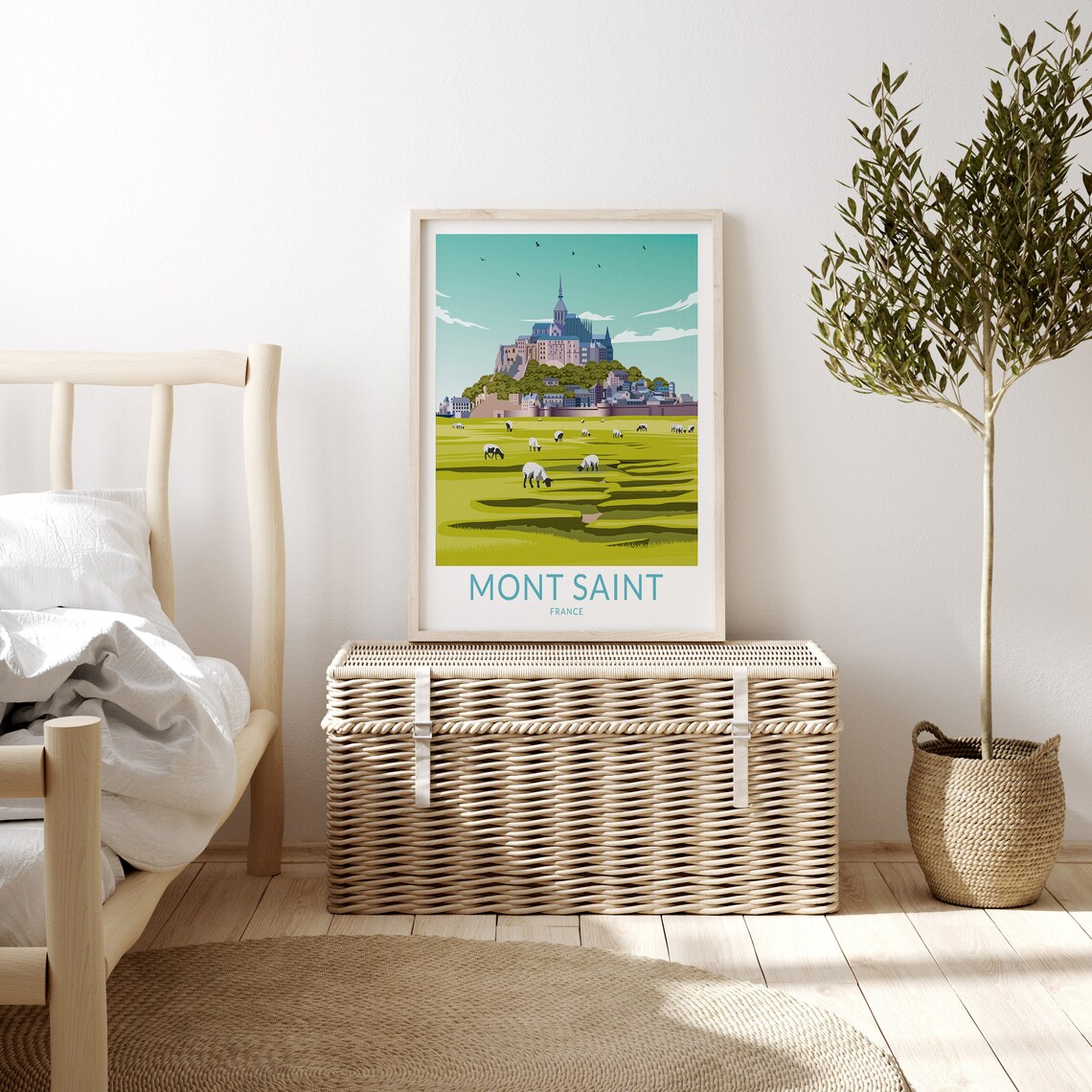 Mont Saint Michel France Travel Poster, European Landmark - Image 3