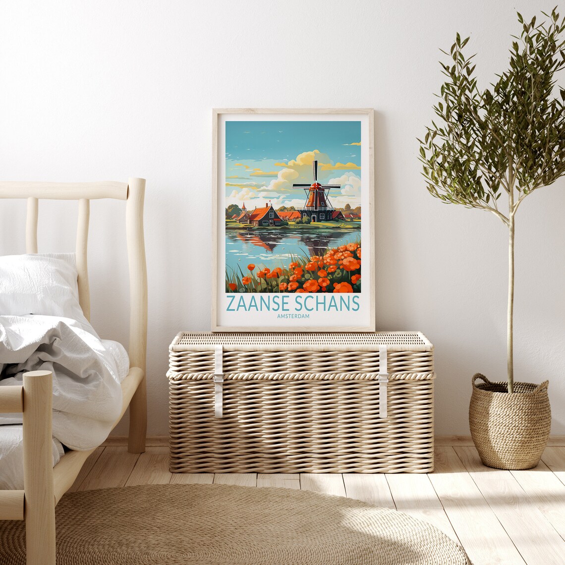 Zaanse Schans Amsterdam Travel Poster, Netherlands - Image 3