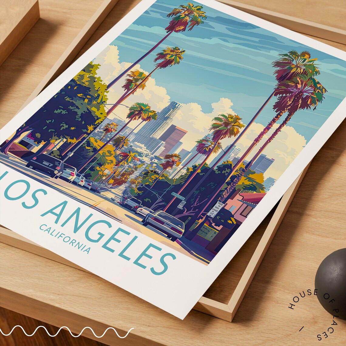 Los Angeles Travel Poster, California City Print - Image 3
