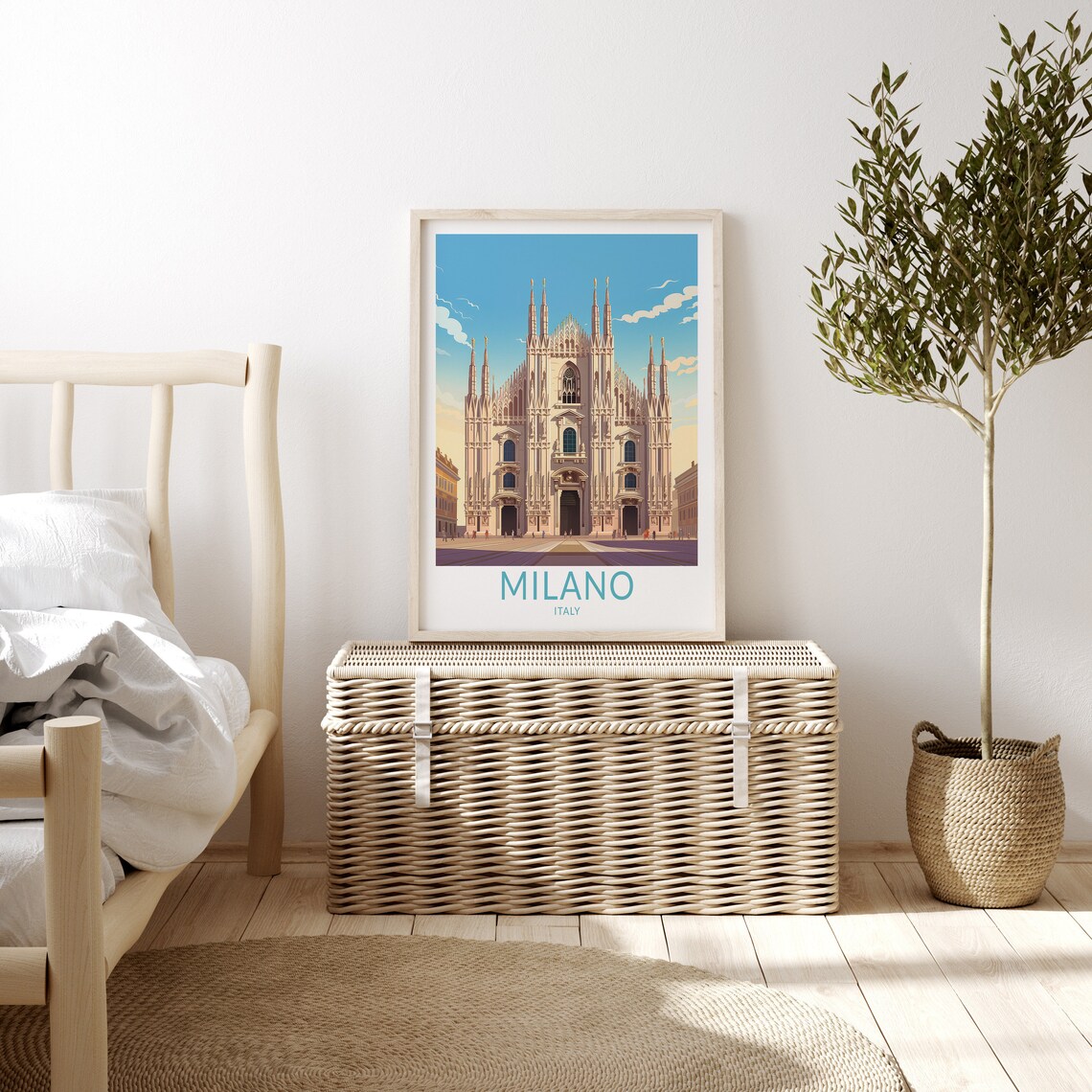Milano City Travel Poster, Italy Travel Poster Print - Image 3