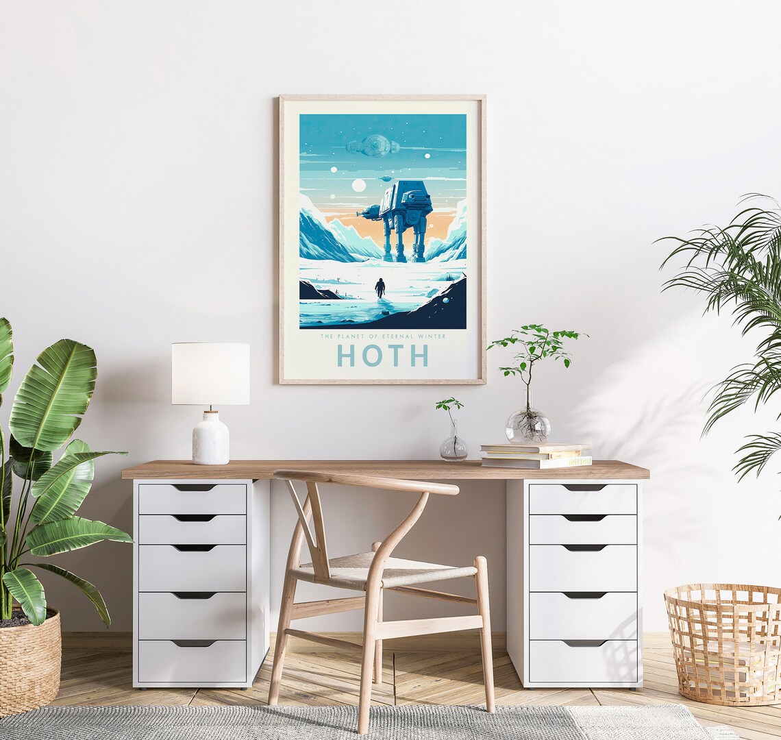 Star Wars Hoth Travel Poster, Retro Travel Print - Image 2