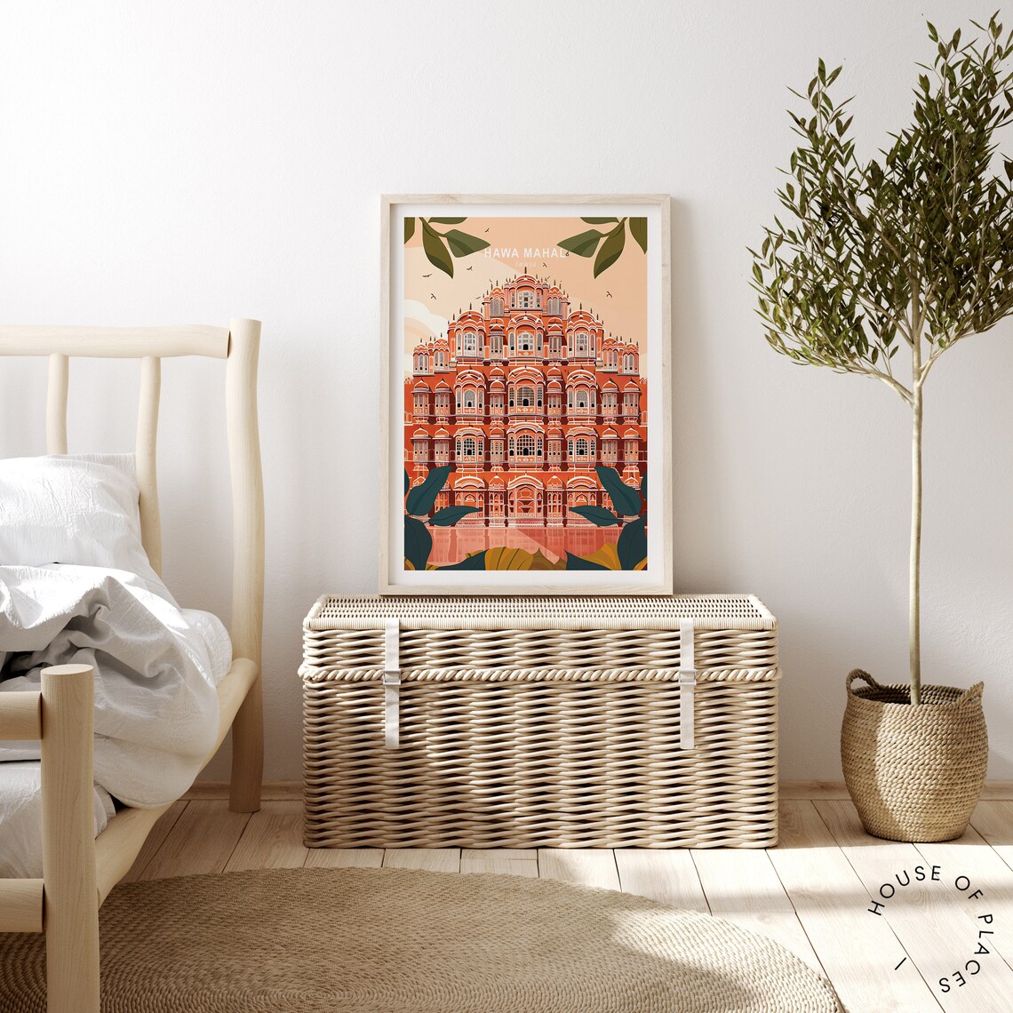 Hawa Mahal India Travel Poster, Palace Wall Art - Image 4